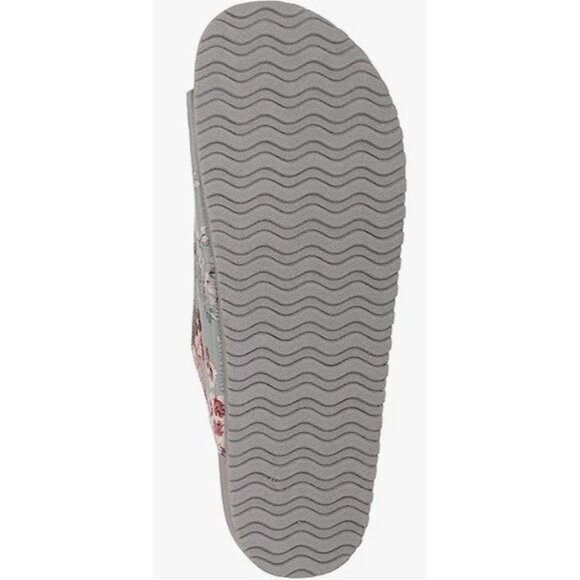 Madden Girl Women's Teddy Slide Sandals Gray Blue Floral Size 10 M Shoes NWB - Picture 4 of 6